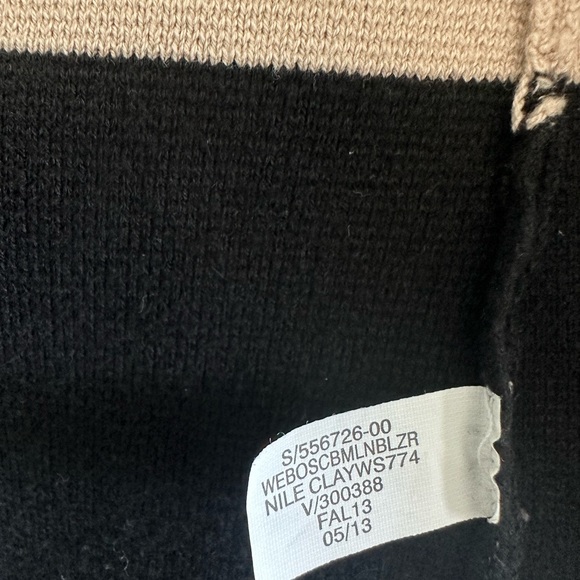 Banana Republic Blazer jacket cotton two tone Navy - Tan Size L Spandex . NWOT - Picture 7 of 9